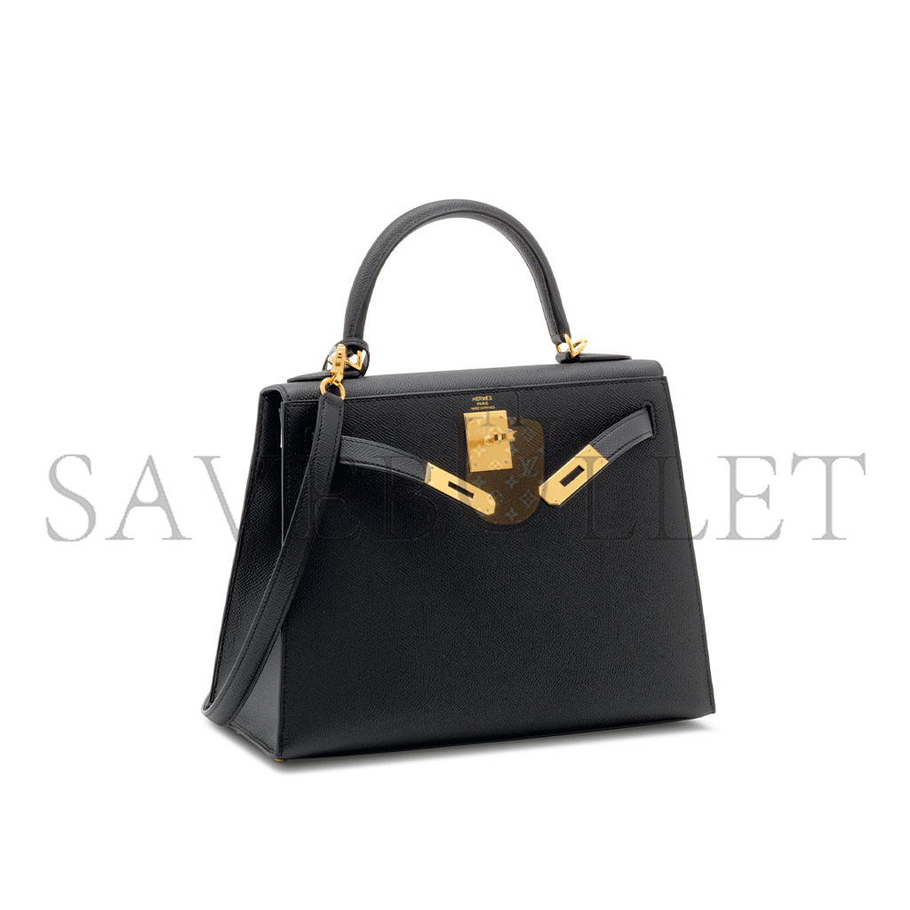 H**mes a black epsom leather kelly 28 with gold hardware (28*22*10cm)